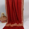 Red Tilla Embroidery Toosha Shawl
