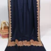 Dark Blue Tilla Embroidery Toosha Shawl
