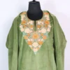 Green Velvet Aari Embroidery Winter Pheran