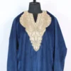 Dark Blue Velvet Tilla Patch Embroidery Women’s Pheran