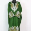 Cashmilon Wool Green Pheran | Heavy Daman and Sleeves Zari Work