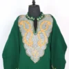 Dark Green Cashmilon Wool Zari Embroidery Pheran