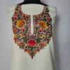 Cotton Suit with White Hand Aari Embroidery Work – Unstitched