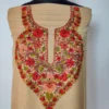 Summer Cool Cotton Unstitched Beige 2pc Suit - Aari Embroidered