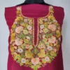 Naseema Summer Cool Cotton 2pc Maroon Suit with Aari Embroidery – Unstitched