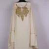 Cream Acrowool Tilla Work Unstitched Shalwar Suit Fabric