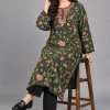 Green Pure Wool Pheran with Heavy Hand Aari Work