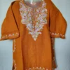 Kids Mustard Pheran in Cashmilon with Aari Embroidery