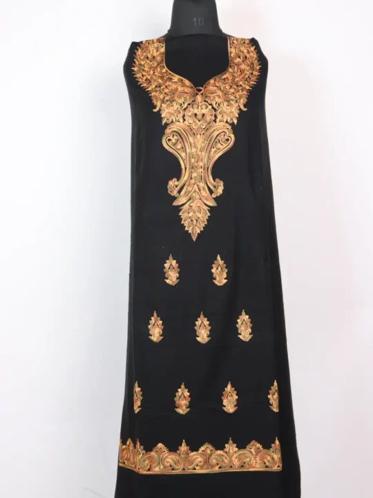 Black Cashmilon Wool 2pc Suit with Aari Work