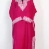 Cashmilon Magenta Aari Embroidery Womens Pheran
