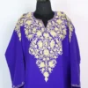 Royal Blue Cashmilon Wool Aari Work Pheran