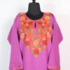 Purple Cashmilon Aari Work Pheran