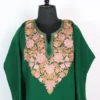 Cashmilon Wool Aari Work dark Green Pheran