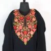 Cashmilon Wool Aari Work Black Pheran for Women