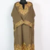 Cashmilon Wool Aari Work Beige Pheran