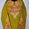 Green Cashmilon Wool Aari Embroidery Ruqaiya Pheran