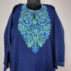 Dusty Blue Cashmilon Aari Embroidery Pheran