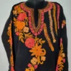 Cashmilon Wool Dark Blue Aari Embroidery Nargis Pheran
