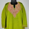 Olive Cashmilon Sozni Embroidery Pheran
