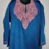 Blue Cashmilon Sozni Work Pheran