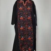 Black Cashmilon Sozni Embroidery Black Pheran