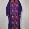 Ruqaiya Cashmilon Front Panel Sozni Embroidery Dark Blue Pheran