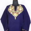 Blue Cashmilon Wool Aari Work Pheran