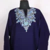 Royal Blue Cashmilon Wool Aari Work Women’s Pheran