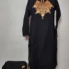 Black Cashmilon Wool Tilla Work Kurta Set