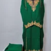 Green Cashmilon Samina Wool Sozni Embroidery Kurta Set