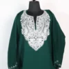 Inaya Cashmilon Zari Work Dark Green Pheran