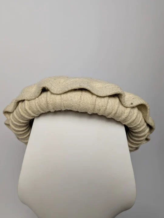 Original Cream Handmade Pakol Hat | Afghani Floral Style
