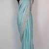 Georgette Parveen Saree in Sky Blue with Zari Work