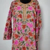 Georgette Pink Kurti featuring All-over Aari Chinar Work