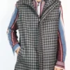 Grey Kashmiri Tweed Half Jacket for Men