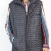 Kashmiri Dark Blue Tweed Half Jacket for Men