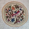 Kashmiri Round Namda Rug With Bird Hand Aari Embroidery (2 ft)