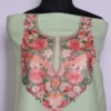 Aari Embroidery Tea Green Cotton 2pc Nighat Suit