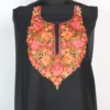 Black Cotton 2pc Suit with Aari Embroidery