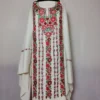 Unstitched Cream Wool Aari Work 3pc Salwar Suit