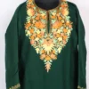 Dark GreenCashmilon Wool Aari Embroidery Pheran