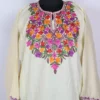 Off-White Cashmilon Wool Aari Embroidery Pheran