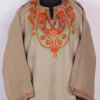 Cashmilon Wool Grey Pheran with Aari Work