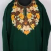 Dark Green Cashmilon Wool Aari Embroidery Pheran