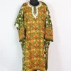 Raffal Wool Aari Embroidery Olive Green Pheran