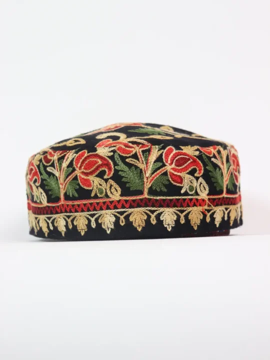 Black Aari Embroidery Men’s Cap