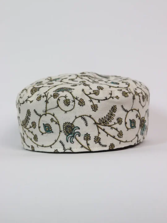 White Toosha All-over Sozni Work Men’s Cap