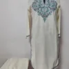 White Cotton Aari Work Sakeena Kurti Set