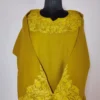 Aari Embroidery Mustard Raffal Wool Nafeesa Pheran