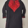 Cashmilon Wool Black Aari Embroidery Kids Pheran
